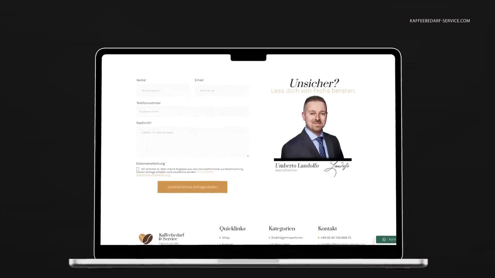 Kaffeebedarf & Service — Digitale Infrastruktur