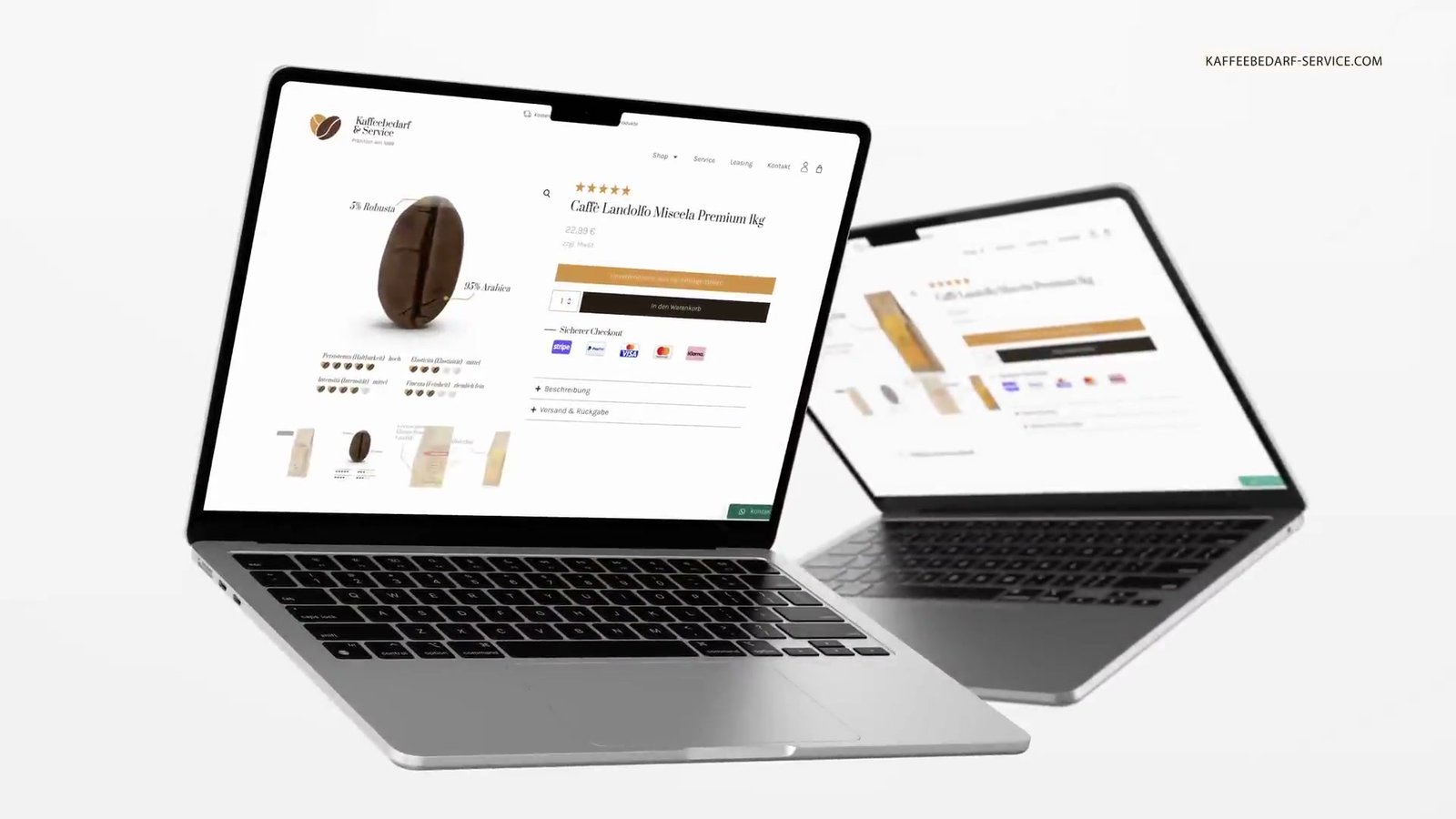 Kaffeebedarf & Service — Produkt-Detail & E-Commerce