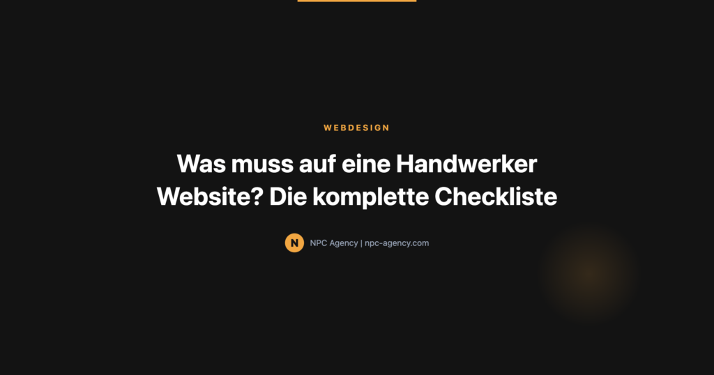 Featured Image: was muss auf handwerker website